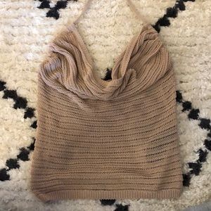 Scoop neck crochet top